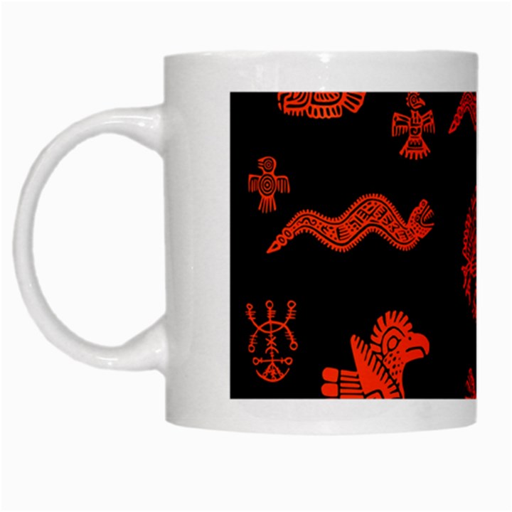 Aztecs pattern White Mugs