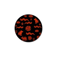 Aztecs Pattern Golf Ball Marker (4 Pack) by ValentinaDesign