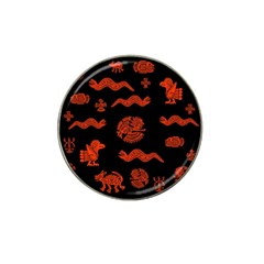 Aztecs Pattern Hat Clip Ball Marker (4 Pack) by ValentinaDesign