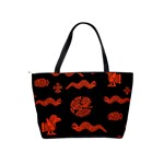 Aztecs pattern Shoulder Handbags Back