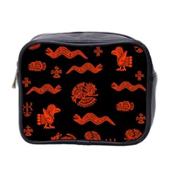 Aztecs Pattern Mini Toiletries Bag 2-side by ValentinaDesign