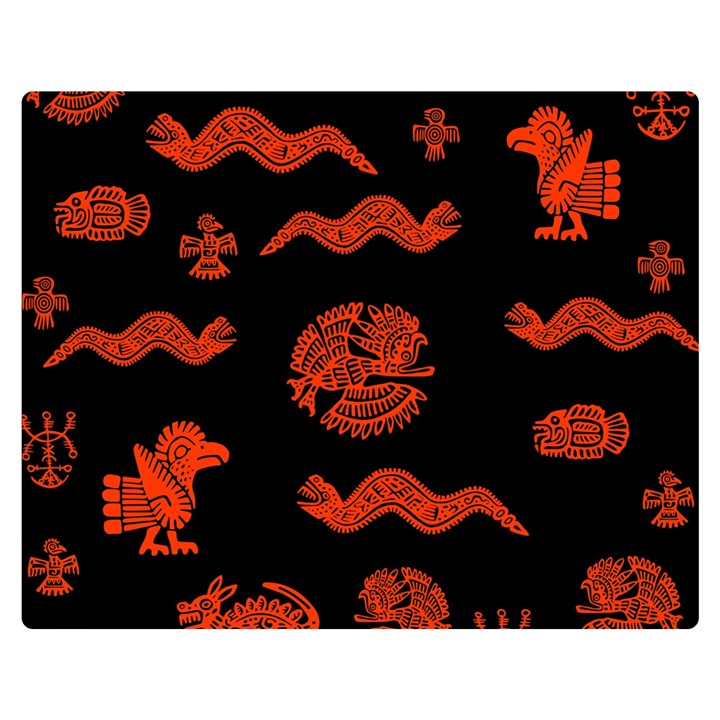 Aztecs pattern Double Sided Flano Blanket (Medium) 