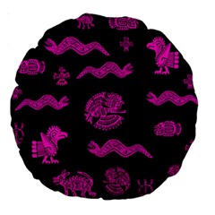 Aztecs Pattern Large 18  Premium Round Cushions