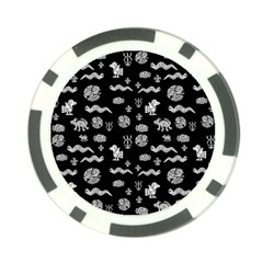 Aztecs Pattern Poker Chip Card Guard by ValentinaDesign