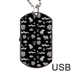 Aztecs Pattern Dog Tag Usb Flash (one Side) by ValentinaDesign