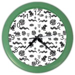 Aztecs pattern Color Wall Clocks Front