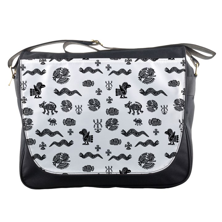 Aztecs pattern Messenger Bags