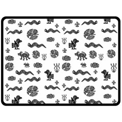 Aztecs Pattern Double Sided Fleece Blanket (large)  by ValentinaDesign