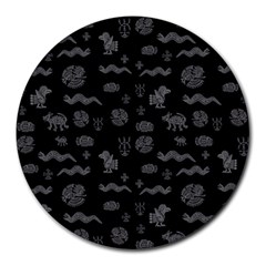 Aztecs Pattern Round Mousepads by ValentinaDesign