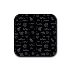 Aztecs Pattern Rubber Coaster (square)  by ValentinaDesign