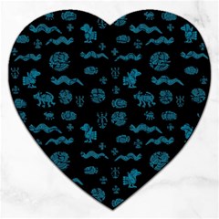 Aztecs Pattern Jigsaw Puzzle (heart) by ValentinaDesign