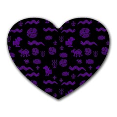 Aztecs Pattern Heart Mousepads by ValentinaDesign