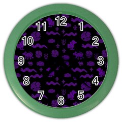 Aztecs Pattern Color Wall Clocks by ValentinaDesign