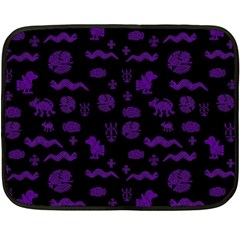 Aztecs Pattern Double Sided Fleece Blanket (mini)  by ValentinaDesign