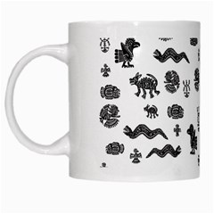 Aztecs Pattern White Mugs by ValentinaDesign