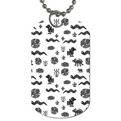 Aztecs Pattern Dog Tag (two Sides) by ValentinaDesign