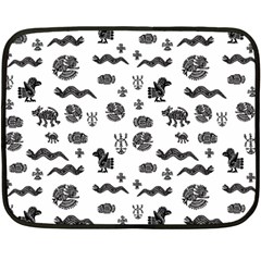 Aztecs Pattern Fleece Blanket (mini) by ValentinaDesign