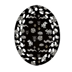 Aztecs Pattern Ornament (oval Filigree) by ValentinaDesign