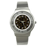 Aztecs pattern Stainless Steel Watch Front