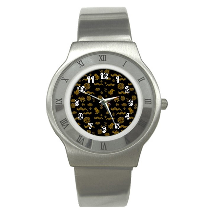 Aztecs pattern Stainless Steel Watch