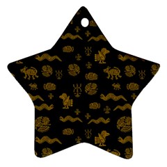 Aztecs Pattern Star Ornament (two Sides) by ValentinaDesign