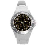 Aztecs pattern Round Plastic Sport Watch (L) Front