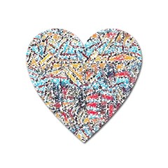 Colorful Paint            Magnet (heart) by LalyLauraFLM