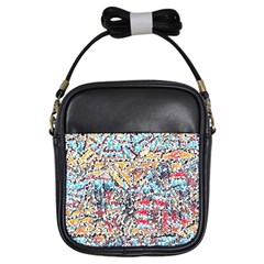 Colorful Paint            Girls Sling Bag by LalyLauraFLM