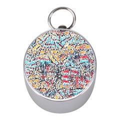 Colorful Paint            Silver Compass (mini) by LalyLauraFLM