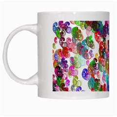 Colorful Spirals On A White Background             White Mug by LalyLauraFLM