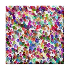 Colorful Spirals On A White Background             Tile Coaster by LalyLauraFLM