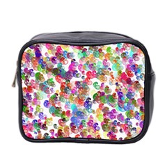 Colorful Spirals On A White Background             Mini Toiletries Bag (two Sides) by LalyLauraFLM