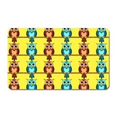 Owls Pattern            Magnet (rectangular) by LalyLauraFLM