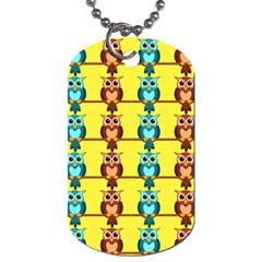 Owls Pattern            Dog Tag (one Side) by LalyLauraFLM