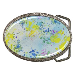 Watercolors Splashes              Belt Buckle by LalyLauraFLM