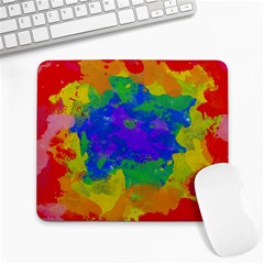 Colorful Paint Texture           Large Mousepad by LalyLauraFLM