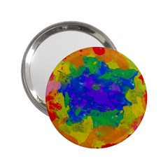 Colorful Paint Texture           2 25  Handbag Mirror by LalyLauraFLM