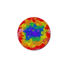 Colorful Paint Texture           Golf Ball Marker (4 Pack) by LalyLauraFLM