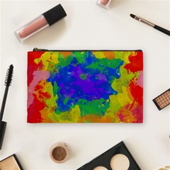 Colorful Paint Texture           Cosmetic Bag by LalyLauraFLM