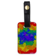 Colorful Paint Texture           Luggage Tag (one Side) by LalyLauraFLM