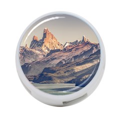 Fitz Roy And Poincenot Mountains Lake View   Patagonia 4-port Usb Hub (one Side) by dflcprints