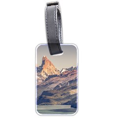 Fitz Roy And Poincenot Mountains Lake View   Patagonia Luggage Tags (two Sides) by dflcprints