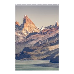 Fitz Roy And Poincenot Mountains Lake View   Patagonia Shower Curtain 48  X 72  (small)  by dflcprints