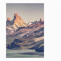 Fitz Roy And Poincenot Mountains Lake View   Patagonia Small Garden Flag (two Sides) by dflcprints