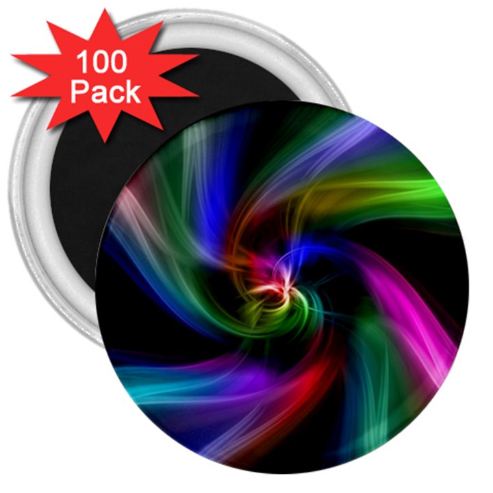 Abstract Art Color Design Lines 3  Magnets (100 pack)