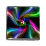 Abstract Art Color Design Lines Memory Card Reader (Square) Front