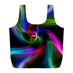 Abstract Art Color Design Lines Full Print Recycle Bags (l)  by Nexatart