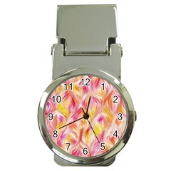 Pretty Painted Pattern Pastel Money Clip Watches by Nexatart