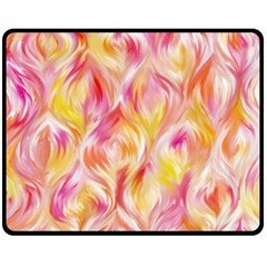 Pretty Painted Pattern Pastel Double Sided Fleece Blanket (medium)  by Nexatart