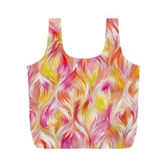 Pretty Painted Pattern Pastel Full Print Recycle Bags (m)  by Nexatart